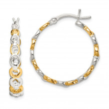Quality Gold Sterling Silver Flash Gold-plated Hoop Earrings - QE11574