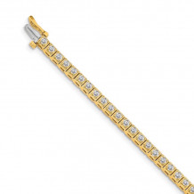 Quality Gold 14k Yellow Gold AAA Diamond Tennis Bracelet - X755AAA