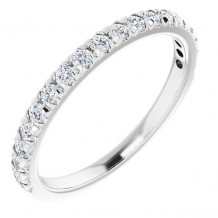 14K White 1/3 CTW Diamond French-Set Anniversary Band - 1238836004P