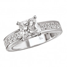 14k White Gold Peg Head Semi-Mount Engagement Ring