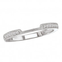 La Vie 14k White Gold Curved Wedding Band