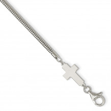 Quality Gold Sterling Silver Cross Bracelet - QG3916-7.5