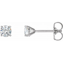 14K White 3/4 CTW Diamond 4-Prong Cocktail-Style Earrings - 297626016P
