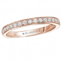 Romance 18k Rose Gold Diamond Diamond Wedding Band