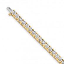 Quality Gold 14k Yellow Gold A Diamond Tennis Bracelet - X2048A