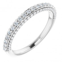 14K White 1/2 CTW Diamond Anniversary Band - 123776604P