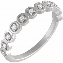 14K White 1/6 CTW Diamond Anniversary Band - 123868600P