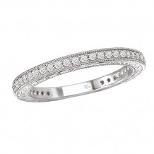 La Vie 14k White Gold Diamond Wedding Band