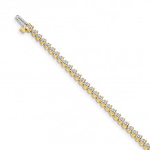 Quality Gold 14k Yellow Gold diamond Tennis Bracelet - X2838