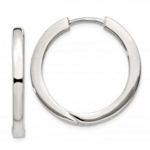Quality Gold Sterling Silver Hinged Hoop Earrings - QE11545