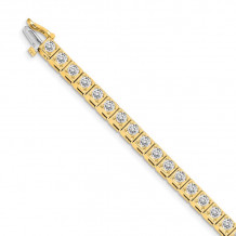 Quality Gold 14k Yellow Gold AAA Diamond Tennis Bracelet - X2164AAA