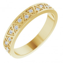 14K Yellow 1/5 CTW Diamond Geometric Anniversary Band - 124245601P