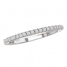 La Vie 14k White Gold Diamond Wedding Band