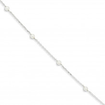 Quality Gold Sterling Silver Freshwater Cultured Pearl 3 station Bracelet - QH5013-5