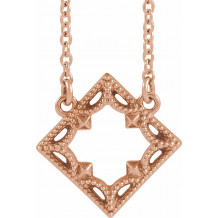 14K Rose Vintage-Inspired Geometric 18 Necklace - 86922607P