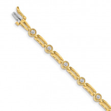 Quality Gold 14k Yellow Gold AA Diamond Tennis Bracelet - X788AA