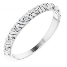 14K White .08 CTW Diamond Anniversary Band - 124048600P