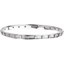 14K White 3/4 CTW Diamond Bangle 7 1/4 Bracelet - 67338102P