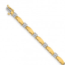 Quality Gold 14k Yellow Gold 4mm Diamond Tennis Bracelet - X2363