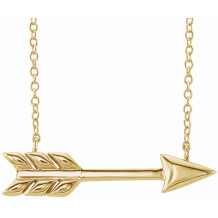 14K Yellow Arrow 16-18 Necklace - 65182960000P