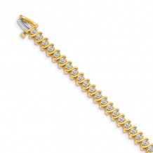 Quality Gold 14k Yellow Gold AA Diamond Tennis Bracelet - X704AA