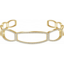 14K Yellow 3/4 CTW Diamond Cuff 6 1/4 Bracelet - 65229760001P