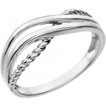 14K White Criss-Cross Ring - 861531000P