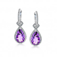 Zeghani 14k White Gold Diamond & Gemstone Earrings