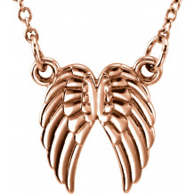 14K Rose Tiny Poshu00ae Angel Wings 16-18 Necklace - 858001003P