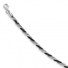 Quality Gold Sterling Silver Fancy 7.5" Bracelet - QH4911-7.5