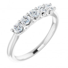 14K White 1/2 CTW Diamond Anniversary Band - 1238736000P