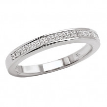 La Vie 14k White Gold Diamond Wedding Band