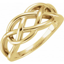 14K Yellow 9 mm Criss-Cross Ring - 51512102P