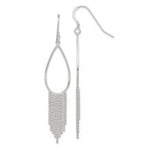 Quality Gold Sterling Silver Fringe Dangle Earrings - QE4118
