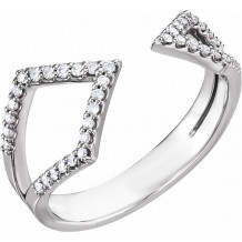 14K White 1/5 CTW Diamond Geometric Ring - 123009600P