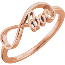 14K Rose Love Infinity-Inspired Ring - 51380103P