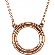 14K Rose Circle 16 Necklace - 85873102P