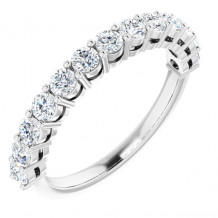 14K White 3/4 CTW Diamond Anniversary Band - 12297860004P