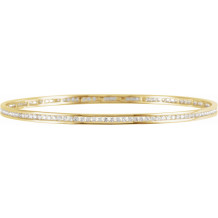 14K Yellow  2 1/4 CTW Diamond Stackable Bangle 8 Bracelet - 67336102P