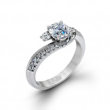 Zeghani 14k White Gold Diamond Engagement Ring