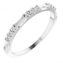 14K White 1/8 CTW Diamond Anniversary Band - 124069600P