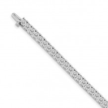 Quality Gold 14k White Gold AA Diamond Tennis Bracelet - X2045WAA
