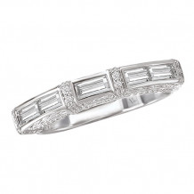 La Vie 14k White Gold Diamond Wedding Band