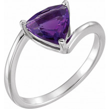 14K White Amethyst Ring - 718036000P