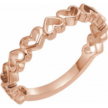 14K Rose Heart Ring - 51574103P