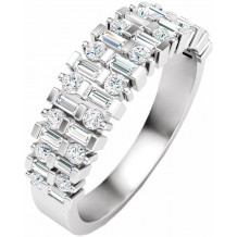 14K White 3/4 CTW Diamond Anniversary Band - 653559601P