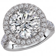 18k White Gold Halo Diamond Engagement Ring