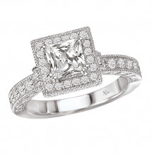 La Vie 14k White Gold Semi-Mount Diamond Engagement Ring