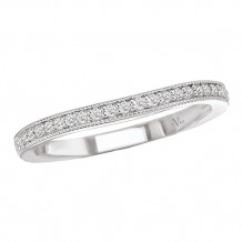 La Vie 14k White Gold Curved Wedding Band