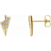 14K Yellow 1/6 CTW Diamond Geometric Earrings - 86842601P